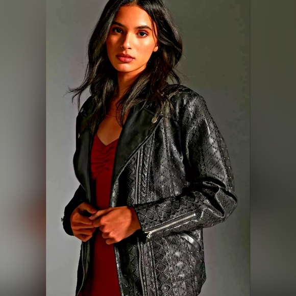 Anthropologie Leather Jacket NEW - Picture 6 of 7